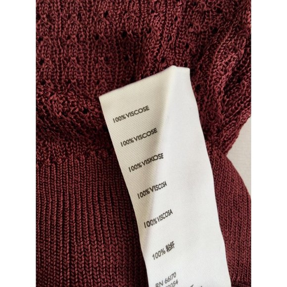 Free People H2o Crew Pullover Sweater $98 Size Large Red Summer Light Layer Top - Picture 8 of 8
